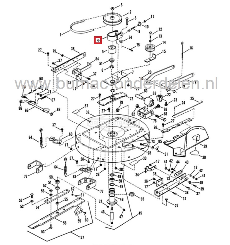 Remband voor Snapper, Simplicity, Murray Zitmaaiers, Remstrip, Remblok voor SNAPPER ELT140H331KV met 33 Inch, 84 Cm Maaidek