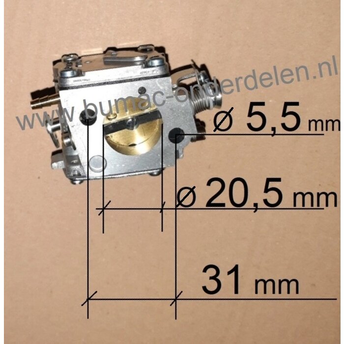 Carburateur voor Husqvarna Motorzaag 61, 268 Special, 272XP  Carburator Kettingzaag 272 Xp