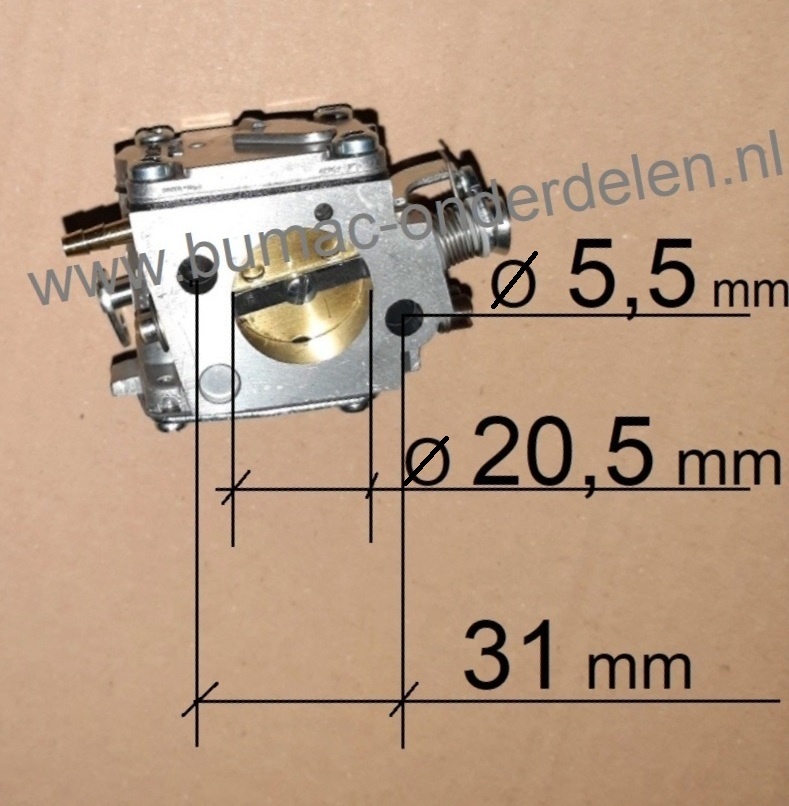 Carburateur voor Husqvarna Motorzaag 61, 268 Special, 272XP  Carburator Kettingzaag 272 Xp