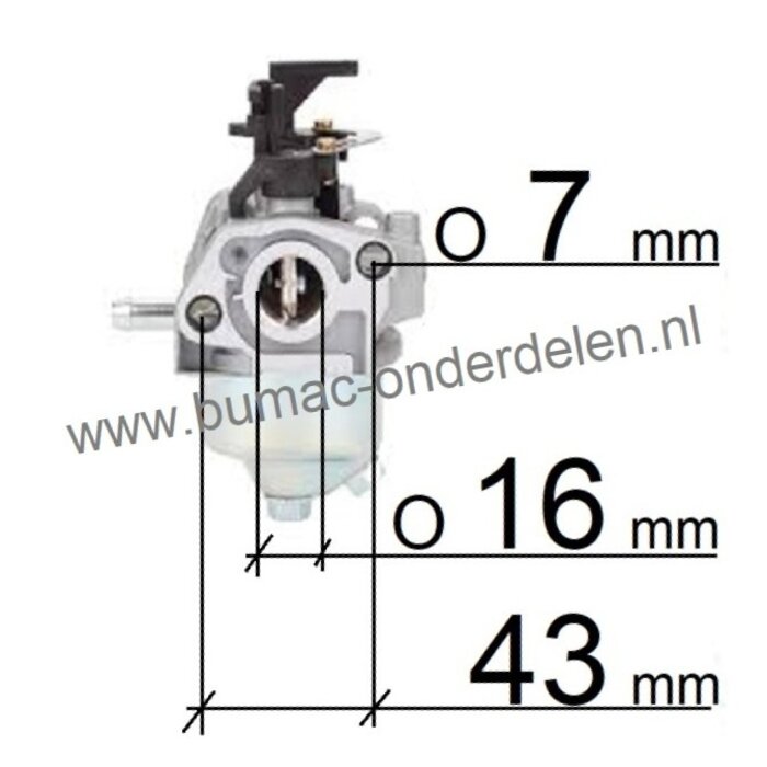 Carburateur KOHLER  COURAGE XT149, XT650, XT675 Grasmaaiers, Tuinfrees, Houtversnipperaar e.d. op machines van o.a. HUSQVARNA, MARINA, MTD, TORO