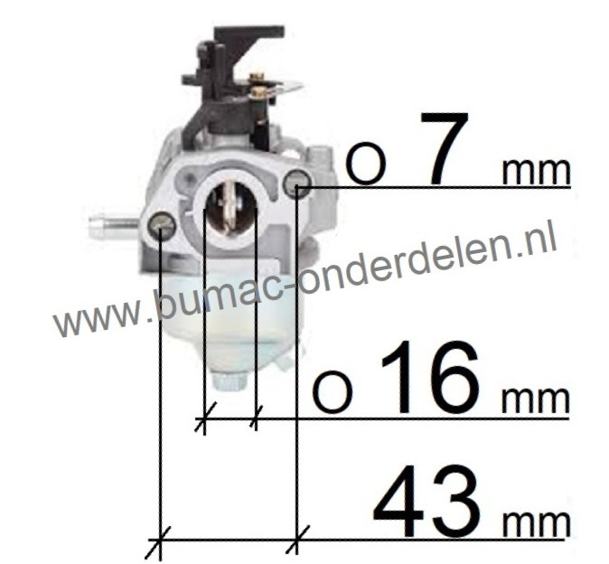 Carburateur KOHLER  COURAGE XT149, XT650, XT675 Grasmaaiers, Tuinfrees, Houtversnipperaar e.d. op machines van o.a. HUSQVARNA, MARINA, MTD, TORO