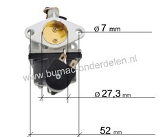 Carburateur voor Tecumseh Motor op Zitmaaier, Frontmaaier, Tuintrekker, Grasmaaier Carburator OV490, HV140, OHV170, OHV175, OHV180