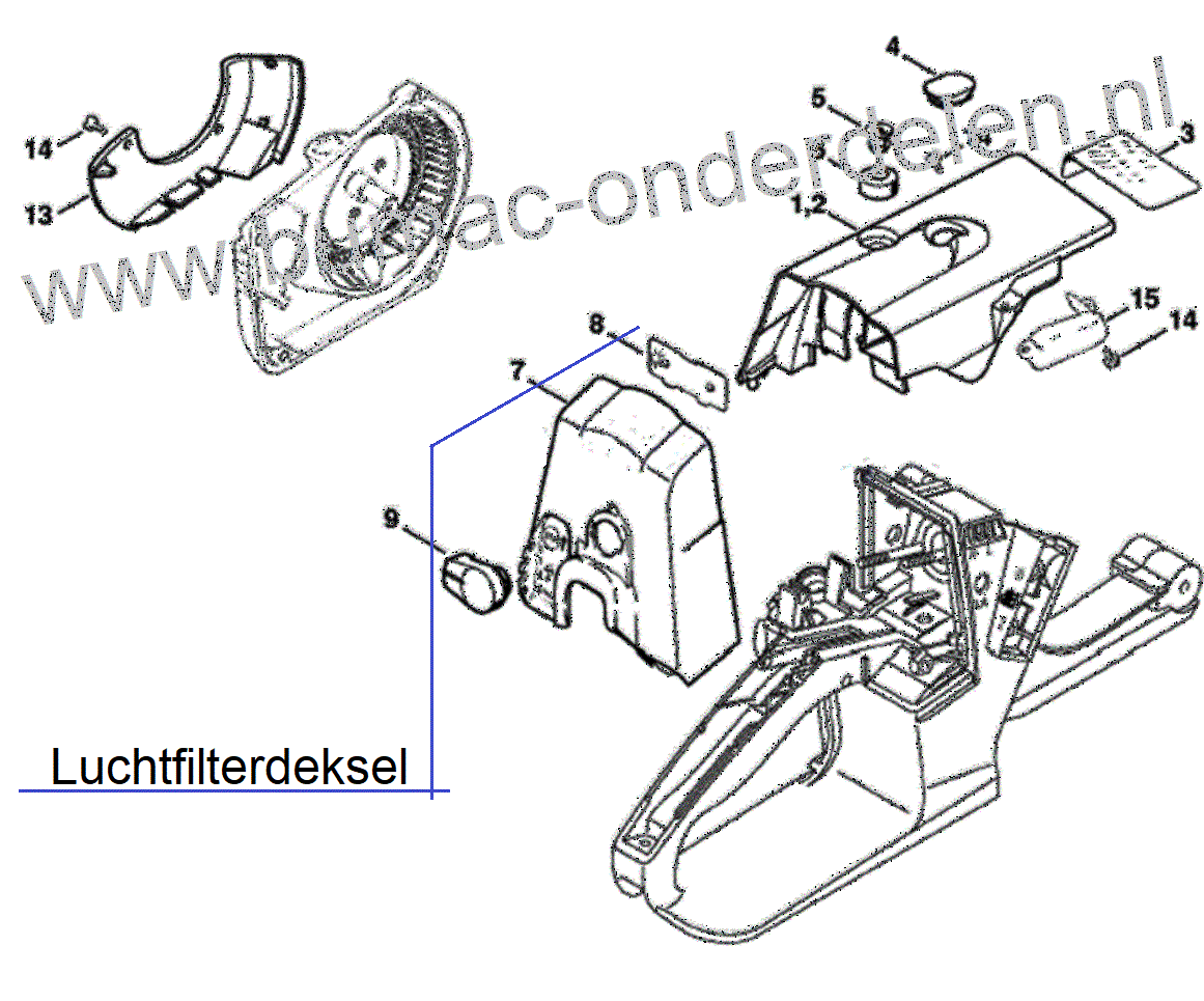 Luchtfilterdeksel voor MS240/MS260  STIHL Kettingzagen Modellen MS 240 Chainsaw, MS 260 Chainsaw, MS 260 ARTIC, MS 260 C, MS 260 C-B W, MS 260 C-B Z, MS 260 D, MS 260 DW, MS 260 Farm Boss, MS 260 N, MS 260 Pro, MS 260 VW, MS 260 VWZ ARTIC, MS 260 WVH, MS