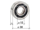 Krukaslager voor Stihl MS271, MS271 C, MS280, MS291, MS291 C, MS391 Kogellager voor Kettingzaag, Motorzagen , Doorslijpers 15x38x11 mm Krukaslager