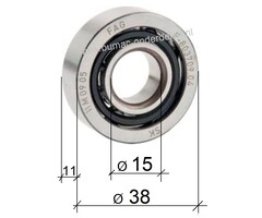 Krukaslager voor Stihl MS271, MS271 C, MS280, MS291, MS291 C, MS391 Kogellager voor Kettingzaag, Motorzagen , Doorslijpers 15x38x11 mm Krukaslager