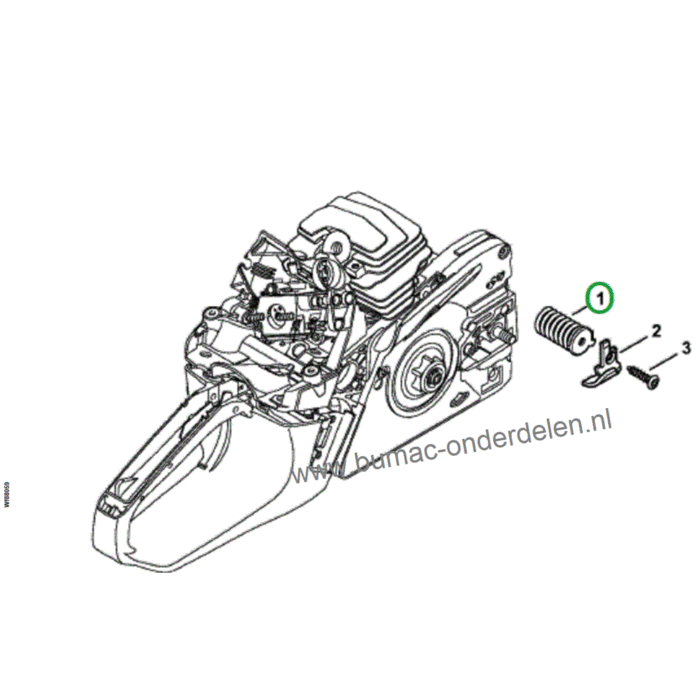Dempingsveer voor  o.a MS231C, MS241C, MS251C, MS231Chainsaw, 241C-BEM, MS251CBE2-Mix,  Kettingzagen van STIHL