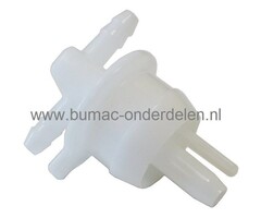 Verbindingsstuk voor Benzineslang Stihl Bladblazers, BG66, BG66C, BG56, BG56C, SH56, SH56C, SH86, SH86C, BG86, BG86C, Stihl Benzineslanghouder, Verdeelstuk, Tank aansluiting, Brandstofslang Koppelstuk, onderdeel