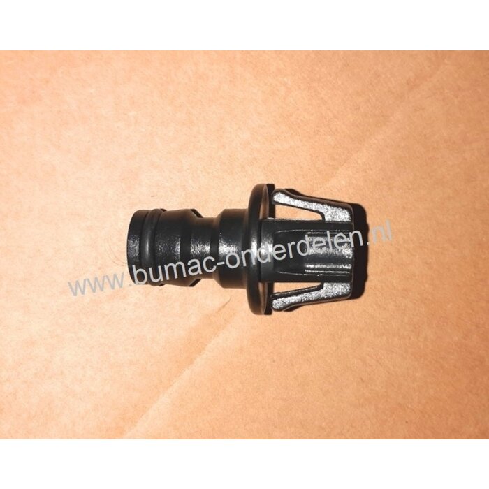 Universele maaidek nippel wateraansluiting Ø 20 mm voor zitmaaier - grasmaaier, Waternippel - Water aansluiting voor reinigen - schoon maken van onderkant maaidek, onderdeel