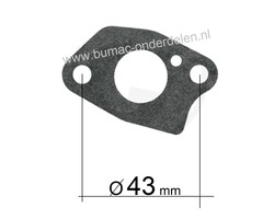 Inlaatpakking voor LONCIN  G160F, G200F, G200FD, G200FQ, LC168F-1, LC168F-2, LC168F-2H Dichting voor Carburateur op Loncin motoren Aggregaat, Generator, Grasmaaier, Houtversnipperaar, Tuinfrees, Verticuteermachine, Waterpomp, Veegmachine