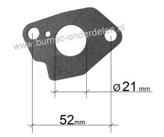 Inlaat pakking voor Loncin G240F, G240FD, G270F, G270FD Carburateurflenspakking  voor motoren met een horizontale krukas op  Generatoren, Grasmaaiers, Golfbaanmachines, Tuinfrezen, Trilplaten, Verticuteermachines, Waterpompen e.d.