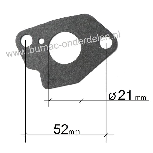 Inlaat pakking voor Loncin G240F, G240FD, G270F, G270FD Carburateurflenspakking  voor motoren met een horizontale krukas op  Generatoren, Grasmaaiers, Golfbaanmachines, Tuinfrezen, Trilplaten, Verticuteermachines, Waterpompen e.d.