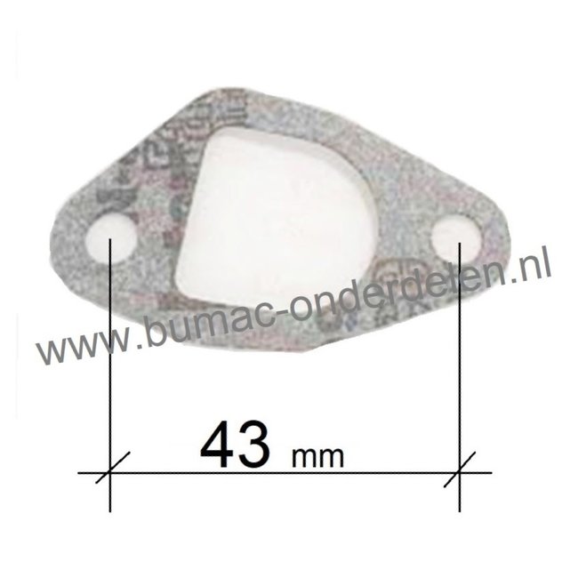 Pakking voor isolator op o.a.  G160F, G200F, G200FD, LC168F-1, LC168F-2, LC168F-2, LC1P61FA, LC1P65FA, LC1P68FA, LC1P70FA, LC1P70F tussen Carburateur en Cilinder Pakking voor LONCIN Motoren op Aggregaat, Generator, Golfbaanmachines, Veegmachine, Houtversn