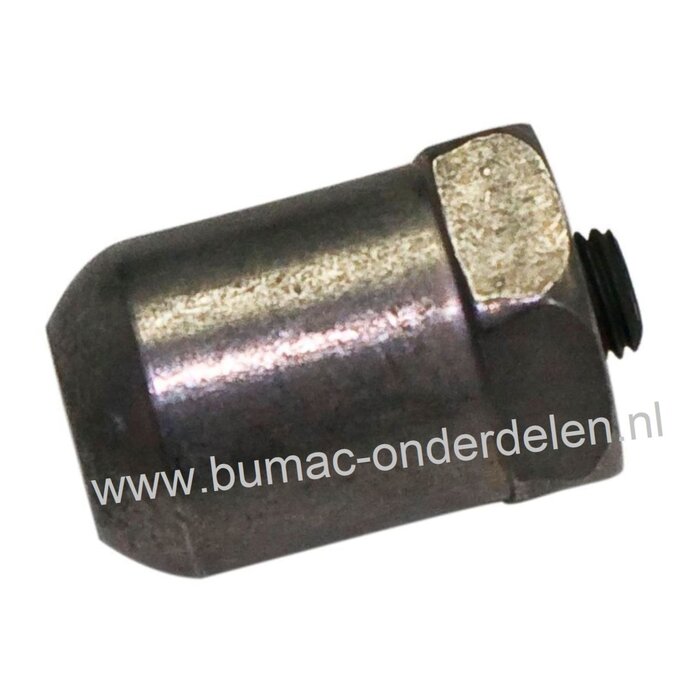 Regelmoer - Regelschroef met Inbus voor het afstellen van de speling van de klepstoter bij Briggs and Statton IC - Intek, Powerbuild Motoren op Zitmaaier - Frontmaaier onderdeel