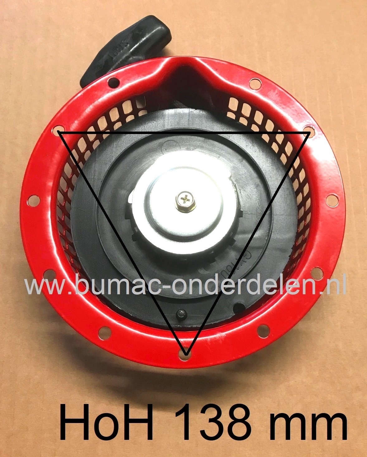 Handstarter Honda G150 - G200 - GX120 - GX140 - GX160, Starter Compleet met 1 Startpal voor Kantensnijders - Kooimaaiers - Aggregaten - Verticuteermachines - Trilplaten - Karts