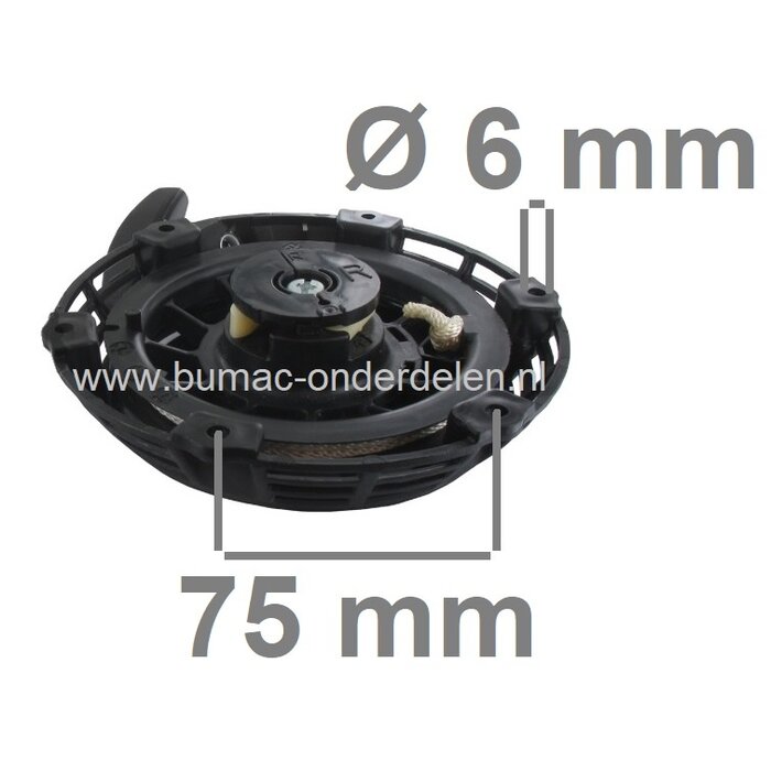 Handstarter voor Mitsubishi GT240 Motoren op Aggregaat, Generator, Waterpomp, Tuinfrees, Trilplaat, MITSUBISHI Trekstarter, Repeteerstarter, GT 240