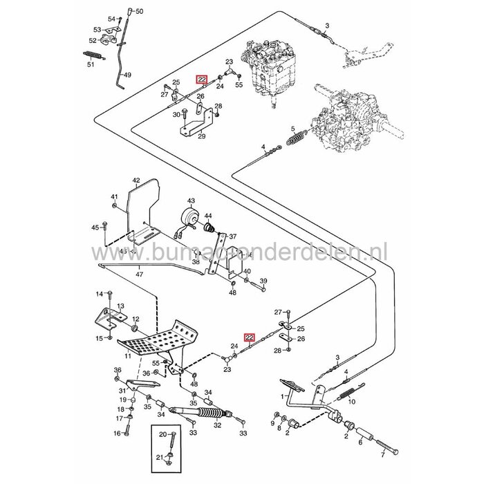 Stiga Park Pro 4WD Versnellingskabel, Hydrostaatkabel Aandrijfkabel Rijden voor Frontmaaier van Stiga - Castelgarden - Mountfield - Alpina