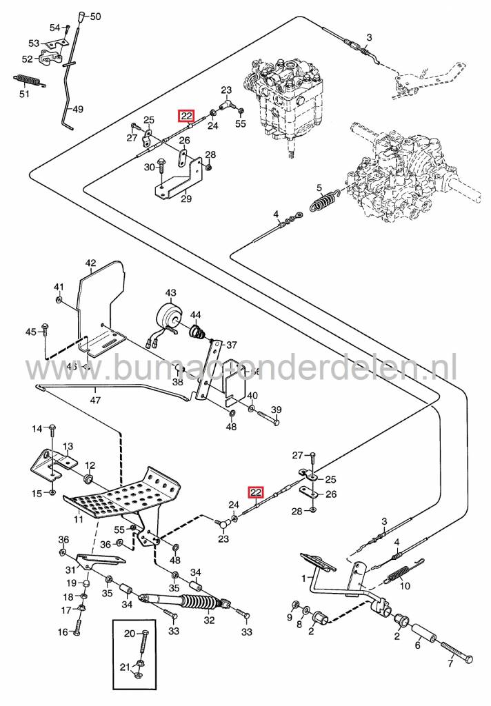 Stiga Park Pro 4WD Versnellingskabel, Hydrostaatkabel Aandrijfkabel Rijden voor Frontmaaier van Stiga - Castelgarden - Mountfield - Alpina