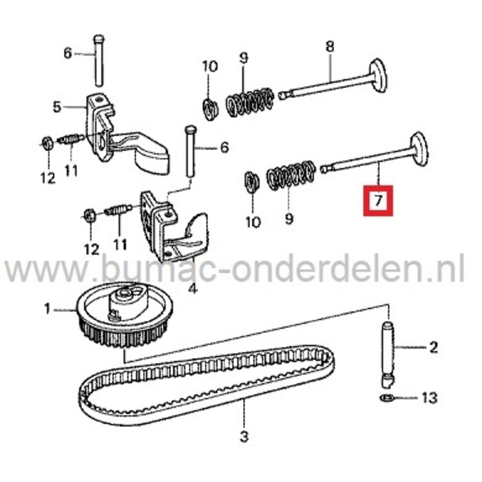 Inlaatklep voor Honda GCV520, GCV530, GXV520 en GXV530 Motoren op Zitmaaiers, Frontmaaiers, Tuintrekkers, HONDA Inlaat Klep, GCV 520, GCV 530, GXV 520, GXV 530, Honda Motordelen