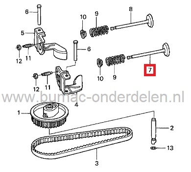 Inlaatklep voor Honda GCV520, GCV530, GXV520 en GXV530 Motoren op Zitmaaiers, Frontmaaiers, Tuintrekkers, HONDA Inlaat Klep, GCV 520, GCV 530, GXV 520, GXV 530, Honda Motordelen