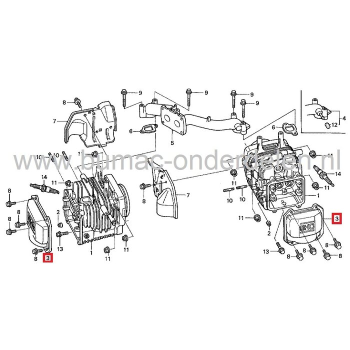 Klepdeksel voor Honda GCV520, GCV530, GXV520 en GXV530 Motoren op Zitmaaiers, Frontmaaiers, Tuintrekkers, HONDA Cilinderkopdeksel voor GCV 520, GCV 530, GXV 520, GXV 530 Motor, Kleppendeksel, Honda Motordelen