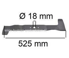 Maaimes 52,5 Cm voor Castelgarden, Stiga, Mountfield, Alpina Grasmaaier Mes o.a voor Castelgarden XSP55BS, XSP55HSC, XSPW57MBS, Turbo 55 Stiga Turbo Excel 55 S/S H AVS