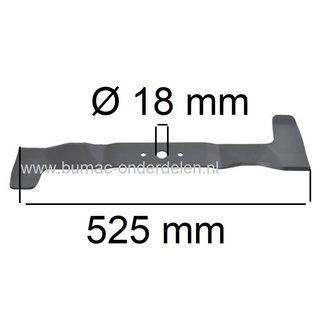 Maaimes 52,5 Cm voor Castelgarden, Stiga, Mountfield, Alpina Grasmaaier Mes o.a voor Castelgarden XSP55BS, XSP55HSC, XSPW57MBS, Turbo 55 Stiga Turbo Excel 55 S/S H AVS