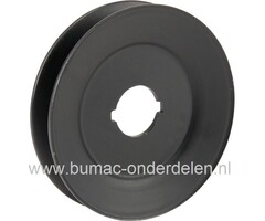 Poelie Ø 108 mm voor Simplicity, Murray, Noma Zitmaaiers o.a. met 50 Inch - 127 Cm Maaidek, Riemschijf  Maaidek, V-snaar Pouly, Aandrijfschijf