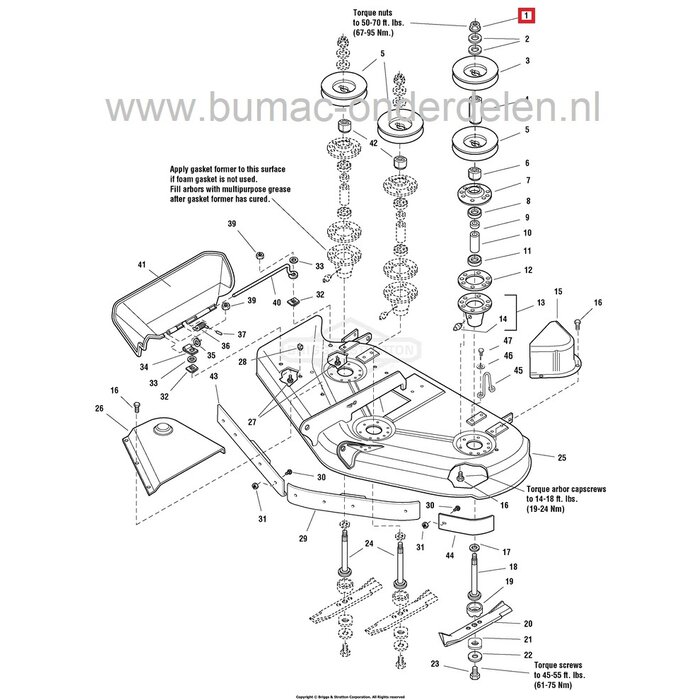 Moer 9/16-18 UNC voor Simplicity, Murray, Noma, Ariens, Gravely, Husqvarna, Jonsered, Partner, McCulloch, AYP, Lazer, Yardpro Zitmaaiers, Frontmaaiers, Tuintrekekrs oa met 50 Inch - 127 Cm Maaidek, Flensmoer voor Mesas Simplicity
