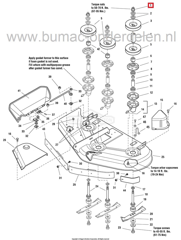 Moer 9/16-18 UNC voor Simplicity, Murray, Noma, Ariens, Gravely, Husqvarna, Jonsered, Partner, McCulloch, AYP, Lazer, Yardpro Zitmaaiers, Frontmaaiers, Tuintrekekrs oa met 50 Inch - 127 Cm Maaidek, Flensmoer voor Mesas Simplicity