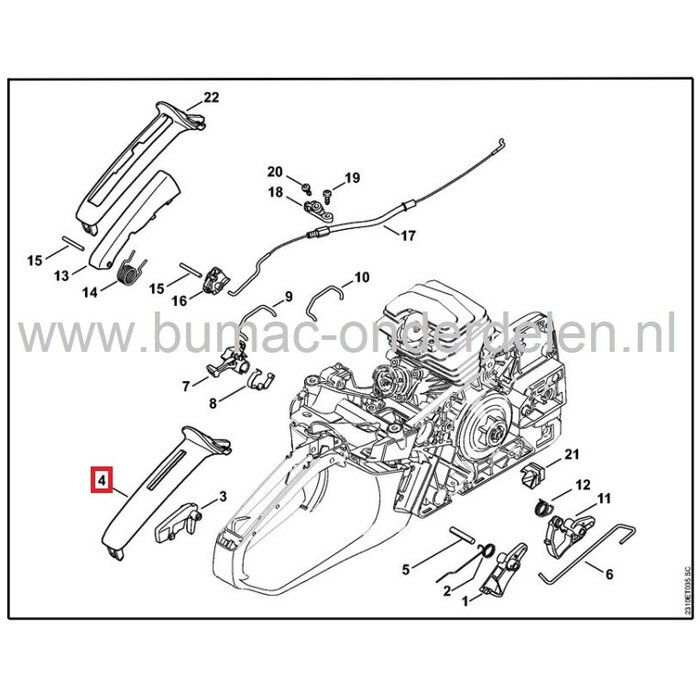 Bovenste Handgreep voor Stihl MS231, MS241, MS251 Kettingzaag, Handvat Afdekplaat voor Stihl Motorzaag MS 231, MS 241 en MS 251 Kettingzagen, Motorzagen, Bovenste deel van Handvat