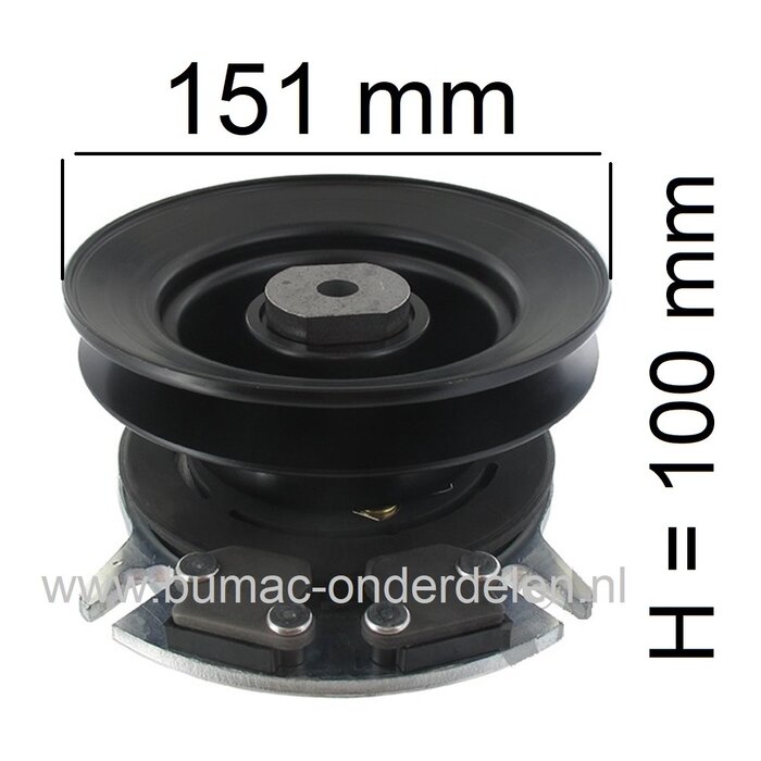 Elektrische Koppeling voor Inschakelen van Maaimessen bij Honda, Castelgarden, Stiga, Mountfield, Alpina Zitmaaier, Tuintrekker PTO Koppeling oa voor Honda HF2315, HF2317 Trekkers Electromagnetische Mes Inschakelings Koppeling