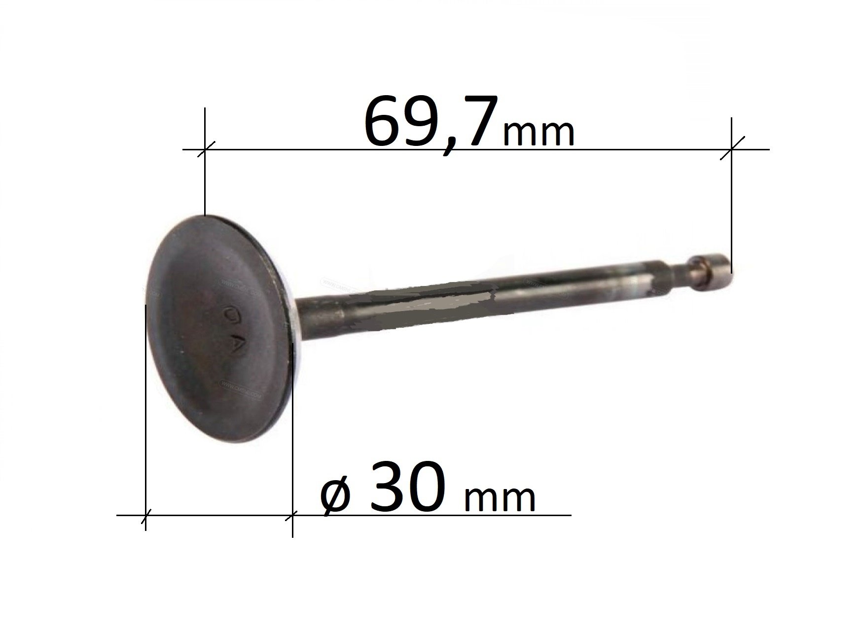 Inlaatklep voor Honda GCV520, GCV530, GXV520 en GXV530 Motoren op Zitmaaiers, Frontmaaiers, Tuintrekkers, HONDA Inlaat Klep, GCV 520, GCV 530, GXV 520, GXV 530, Honda Motordelen