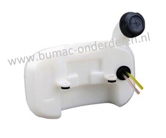 Benzinetank voor Stiga, Castelgarden, Alpina, Mountfield, ABR42, ABR42D, ABR52, ABR52D, B42, B42D, B52, B52D, CB142, CB153D, CB153F, EP420G, OKAY4516MS, SBC242, SBC242D, SBC243D, SBC252, SBC252D, SBC252F, SBC253D, SBC253F, TB422D, XB242D, XB253D, XB253F,