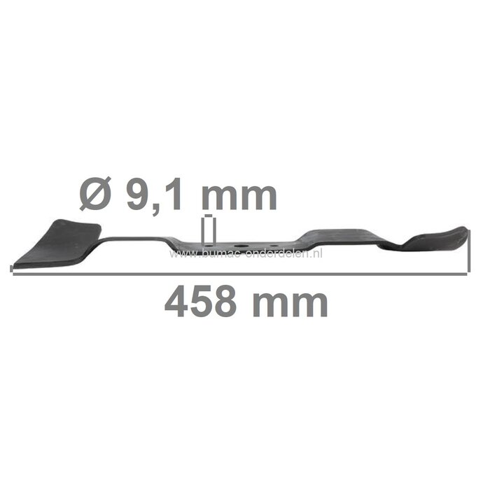 Maaimes Rechts 45,8 Cm voor Viking, Stihl Zitmaaiers, Rechter Mes voor VIKING MT6112.0, MT6112.0C, MT6112.0ZL, Zitmaaiermessen, Grasmaaiermessen, Maaibladen voor Zitmaaiers, Frontmaaiers, Tuintrekkers
