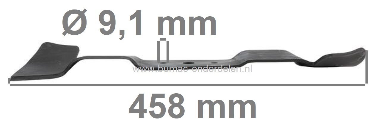 Maaimes Rechts 45,8 Cm voor Viking, Stihl Zitmaaiers, Rechter Mes voor VIKING MT6112.0, MT6112.0C, MT6112.0ZL, Zitmaaiermessen, Grasmaaiermessen, Maaibladen voor Zitmaaiers, Frontmaaiers, Tuintrekkers
