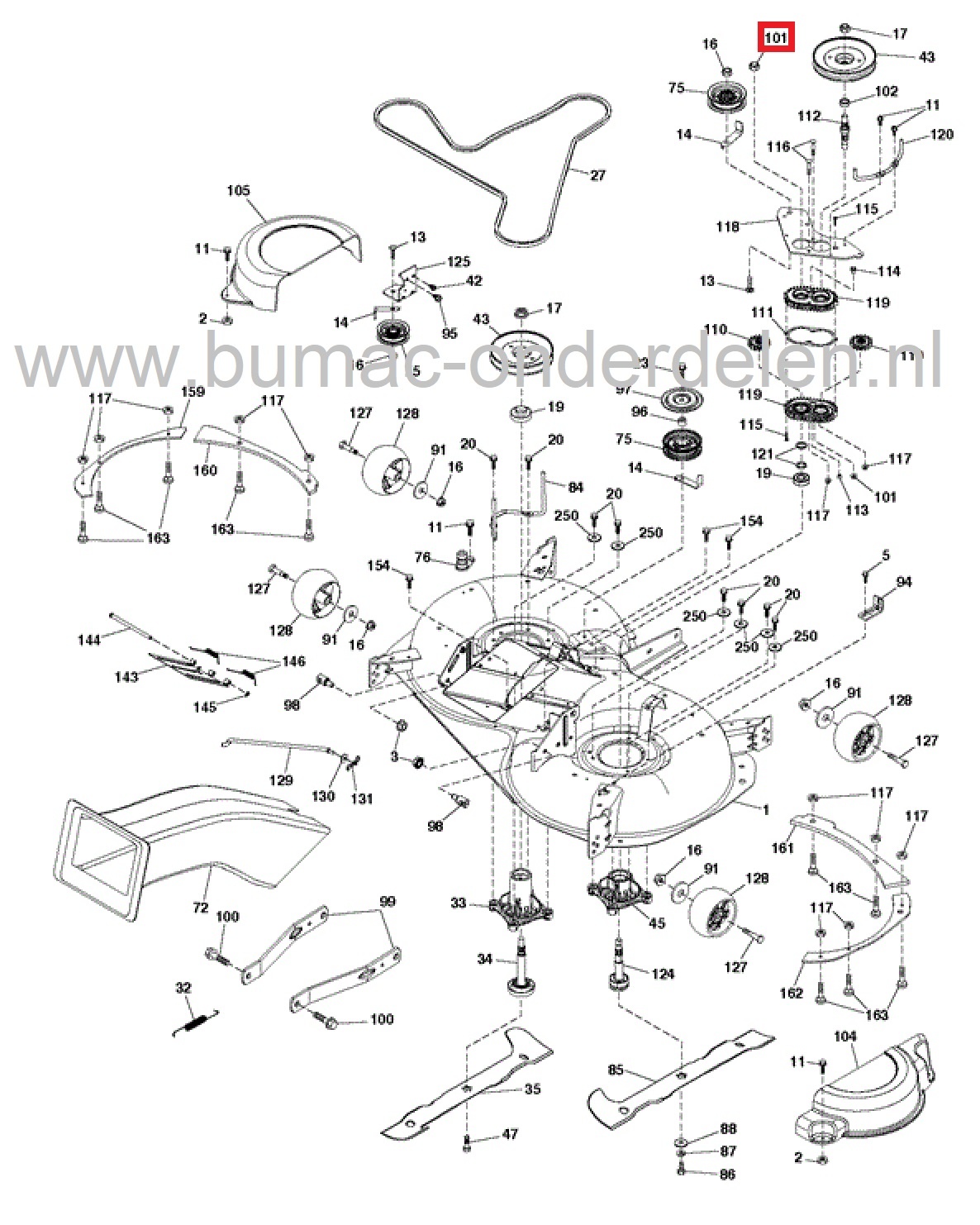 Moer 9/16-18 UNC voor Simplicity, Murray, Noma, Ariens, Gravely, Husqvarna, Jonsered, Partner, McCulloch, AYP, Lazer, Yardpro Zitmaaiers, Frontmaaiers, Tuintrekekrs oa met 50 Inch - 127 Cm Maaidek, Flensmoer voor Mesas Simplicity