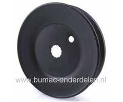 Maaidekpoelie voor MTD, Toro, Cub Cadet, Bolens, Yardman, Wolf, White, Zitmaaiers, Frontmaaiers, Tuintrekkers, Riemschijf, Pouly, V-snaar Poelie Mtd B125/96T