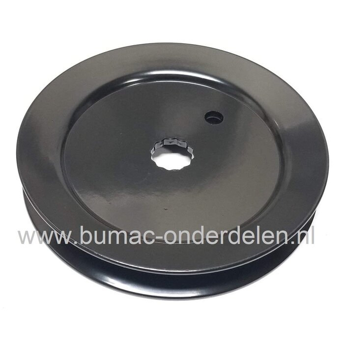 Maaidekpoelie voor MTD, Toro, Cub Cadet, Bolens, Yardman, Wolf, White, Zitmaaiers, Frontmaaiers, Tuintrekkers, Riemschijf, Pouly, V-snaar Poelie Mtd B125/96T