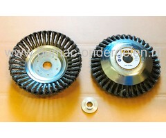 Onkruidborstel voor Bosmaaier, Motorzeis, Stalen Borstel 200 mm aansluiting 20 of 25,4 mm, Borstel voor verwijderen van Onkruid op Stoep, Trottoir, Oprit, Stenen Borstel voor Stihl, Husqvarna, Jonsered, Echo, Dolmar, Stiga, Kawasaki, Makita, MTD, Castelga