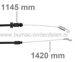 Kabel Rijaandrijving voor Castelgarden, Stiga, Alpina, Mountfield Grasmaaiers, Aandrijfkabel voor de Wielen bij STIGA L53SHQ, ML535SHQ, MLMP161B&S, PG53HT, RMB1051, Turbo 48 SB/SBW Plus B/SH/SEB/SEVQB, Turbo 53 SB/SBW Plus/SH/S4QH/SE4QB, XS48HS, XS53HS/HS
