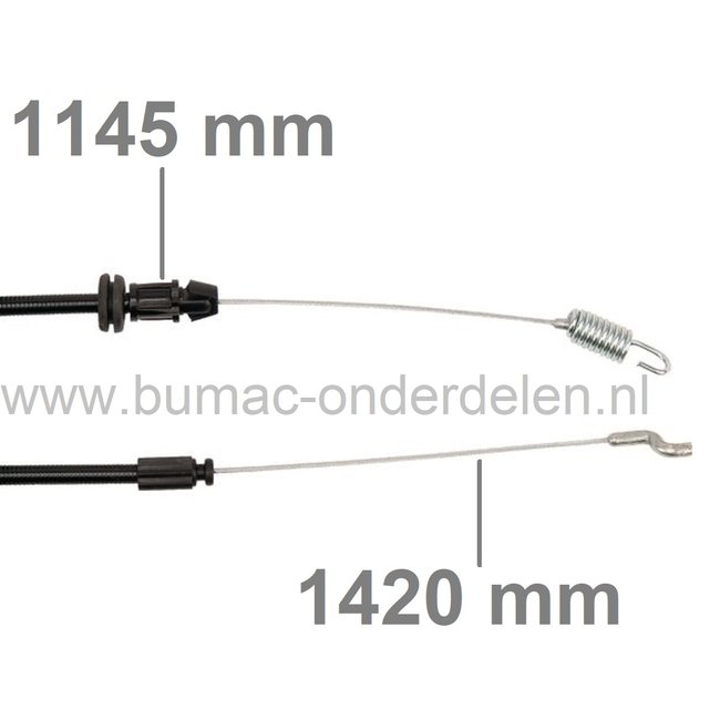 Kabel Rijaandrijving voor Castelgarden, Stiga, Alpina, Mountfield Grasmaaiers, Aandrijfkabel voor de Wielen bij STIGA L53SHQ, ML535SHQ, MLMP161B&S, PG53HT, RMB1051, Turbo 48 SB/SBW Plus B/SH/SEB/SEVQB, Turbo 53 SB/SBW Plus/SH/S4QH/SE4QB, XS48HS, XS53HS/HS