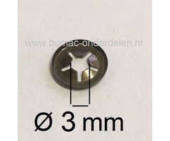 Asklemring - Starlock Borgring Binnen Ø  3 mm, Buiten Ø 11 mm voor Grasmaaier, Zitmaaier, Frontmaaier, Quad, Tuintrekker, Kooimaaier, Tuinfrees, Minikraan, Werktuigen