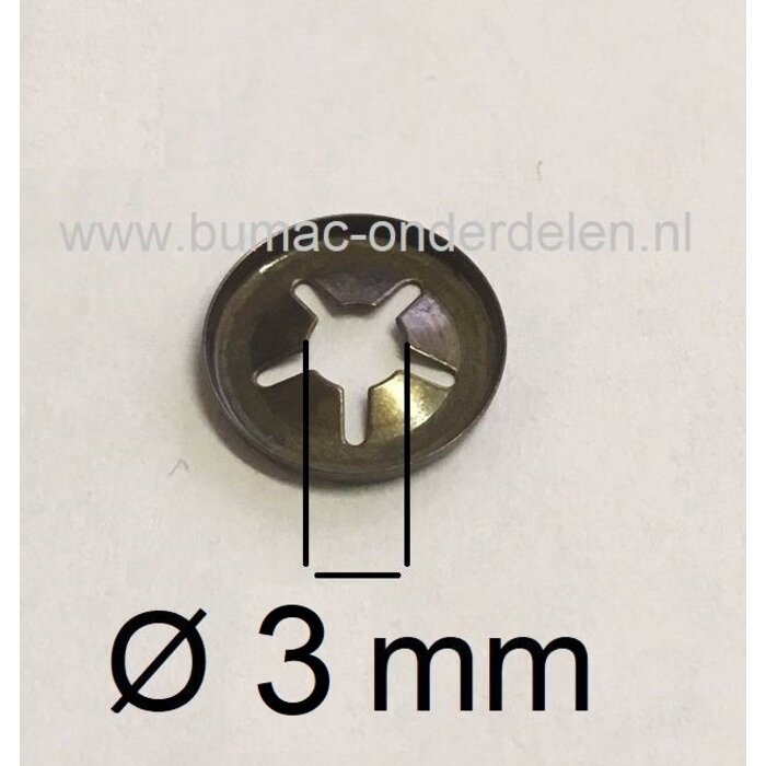 Asklemring - Starlock Borgring Binnen Ø 3 mm, Buiten Ø 11 mm voor Grasmaaier, Zitmaaier, Frontmaaier, Quad, Tuintrekker, Kooimaaier, Tuinfrees, Minikraan, Werktuigen