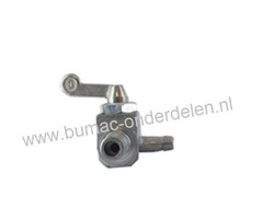 Brandstofkraan voor Lombardini motoren op Tuintrekker, Hakfrees, Tuinfrees, Trilplaat, Aggregaat, Generator, Waterpomp, Aansluiting M10x1,00, uitgang rechts, Benzinekraan