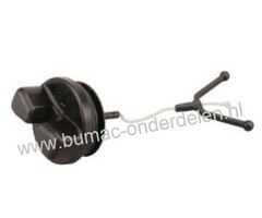 Benzinedop, Brandstofdop voor Flymo, McCulloch, Partner benzinetank op Heggenschaar en Kettingzaag: XLH550, Gladiator 550, Prefix 01, MAC 20 X POWER, MAC 538 E 14, PROMAC 2200-14 ASSY UK, PROMAC 2200-14 CH, PROMAC 2200-14 SCHUKO, PROMAC 2200-16 ASSY UK, P