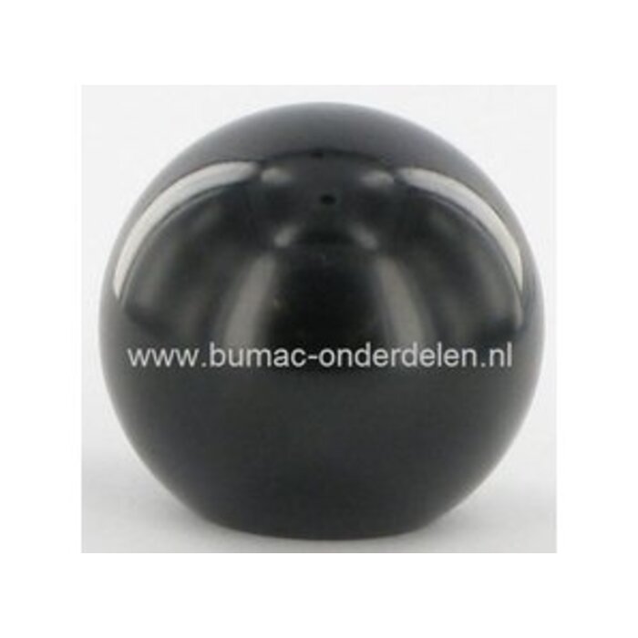 Knop Ø 25 mm, Draad M6 te gebruiken voor Diverse Hendels van onder andere Grasmaaiers, Zitmaaiers, Frontmaaiers, Tuinfrees, Trilplaat, Tuintrekkers, Loopmaaiers, Cirkelmaaiers, Buitendiameter Ø 25 mm, Binnendiameter - Draad Ø M6