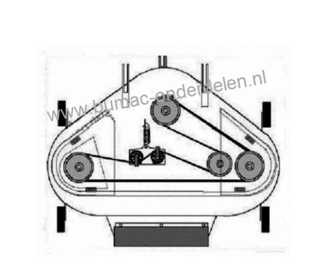Zeskantsnaar AA120 voor Countax, Westwood Zitmaaiers, Gazonmaaiers, Tuintractoren, Snaar voor Aandrijving van de Maaimessen o.a. voor Modellen COUNTAX C600H C600-4WD & WESTWOOD S & T Series, La: 3101mm, Li: 3050 mm, Breedte: 12,7 mm
