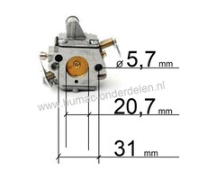 Carburateur voor STIHL MS341, MS361 Kettingzaag, Motorzaag Carburator MS 341, MS 361