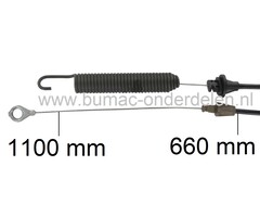 Kabel Mesinschakeling voor MTD en Toro Zitmaaiers, Mtd DLX107SHLK, HG6150K, Toro LX466, LX423, LX426, LX427, Koppelingskabel voor Inschakelen Maaimessen, Meskoppelingskabel MTD, Cub Cadet, Bolens, Wolf, Yardman, Toro Tuintrekkers