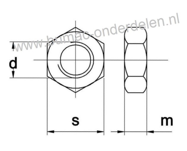 Zeskantmoer  staal verzinkt, Draaddiameter: M5, Schroefdraad:M5x0.8, Sleutelmaat: 8, Hoogte: 4 mm, Klasse: 8.8